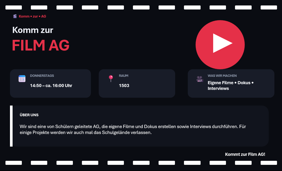 Film AG Daten und Themen